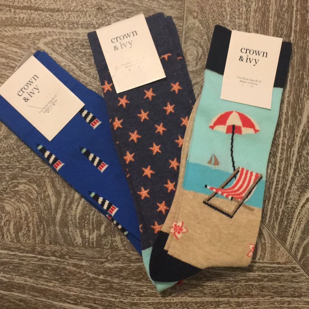 Nautical Themed Crown and Ivy Men’s Sock Bundle